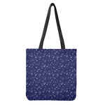 Blue And White Bubble Pattern Print Tote Bag