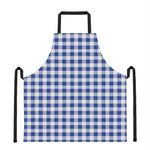 Blue And White Buffalo Check Print Apron