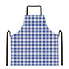 Blue And White Buffalo Check Print Apron