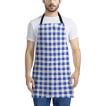 Blue And White Buffalo Check Print Apron