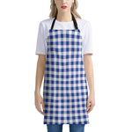 Blue And White Buffalo Check Print Apron