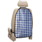 Blue And White Buffalo Check Print Car Seat Organizers