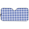 Blue And White Buffalo Check Print Car Sun Shade