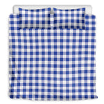 Blue And White Buffalo Check Print Duvet Cover Bedding Set