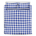 Blue And White Buffalo Check Print Duvet Cover Bedding Set