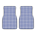Blue And White Buffalo Check Print Front Car Floor Mats
