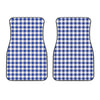 Blue And White Buffalo Check Print Front Car Floor Mats