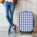 Blue And White Buffalo Check Print Luggage Cover