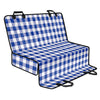 Blue And White Buffalo Check Print Pet Car Back Seat Cover