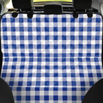 Blue And White Buffalo Check Print Pet Car Back Seat Cover