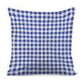 Blue And White Buffalo Check Print Pillow Cover