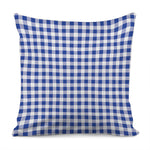 Blue And White Buffalo Check Print Pillow Cover