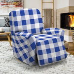 Blue And White Buffalo Check Print Recliner Slipcover