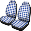 Blue And White Buffalo Check Print Universal Fit Car Seat Covers