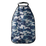 Blue And White Camouflage Print Car Seat Organizers