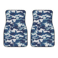 Blue And White Camouflage Print Front Car Floor Mats
