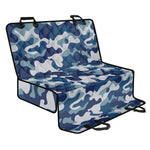 Blue And White Camouflage Print Pet Car Back Seat Cover