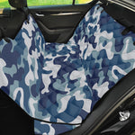 Blue And White Camouflage Print Pet Car Back Seat Cover