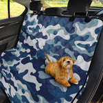 Blue And White Camouflage Print Pet Car Back Seat Cover