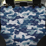 Blue And White Camouflage Print Pet Car Back Seat Cover