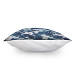 Blue And White Camouflage Print Pillow Cover