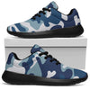 Blue And White Camouflage Print Sport Shoes GearFrost