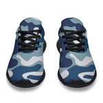 Blue And White Camouflage Print Sport Shoes GearFrost