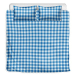 Blue And White Check Pattern Print Duvet Cover Bedding Set