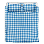 Blue And White Check Pattern Print Duvet Cover Bedding Set