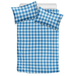 Blue And White Check Pattern Print Duvet Cover Bedding Set