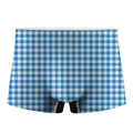 Blue And White Check Pattern Print Men's Boxer Briefs