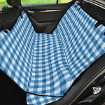 Blue And White Check Pattern Print Pet Car Back Seat Cover