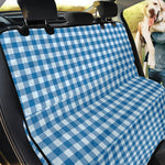 Blue And White Check Pattern Print Pet Car Back Seat Cover