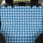 Blue And White Check Pattern Print Pet Car Back Seat Cover