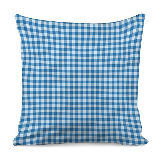 Blue And White Check Pattern Print Pillow Cover