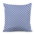 Blue And White Checkered Pattern Print Pillow Cover