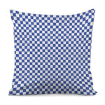 Blue And White Checkered Pattern Print Pillow Cover