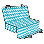 Blue And White Chevron Pattern Print Pet Car Back Seat Cover