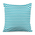 Blue And White Chevron Pattern Print Pillow Cover