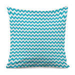 Blue And White Chevron Pattern Print Pillow Cover