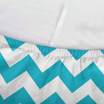 Blue And White Chevron Pattern Print Sofa Cover