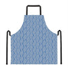 Blue And White DNA Pattern Print Apron