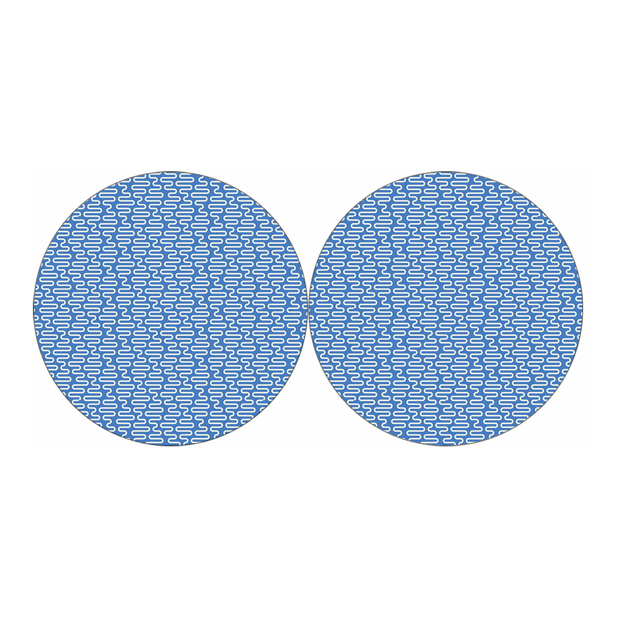 Blue And White DNA Pattern Print Car Coasters