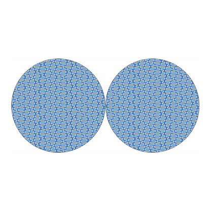 Blue And White DNA Pattern Print Car Coasters
