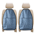 Blue And White DNA Pattern Print Car Seat Organizers