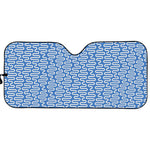 Blue And White DNA Pattern Print Car Sun Shade