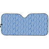 Blue And White DNA Pattern Print Car Sun Shade