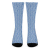 Blue And White DNA Pattern Print Crew Socks