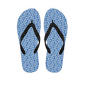 Blue And White DNA Pattern Print Flip Flops