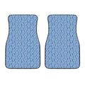 Blue And White DNA Pattern Print Front Car Floor Mats